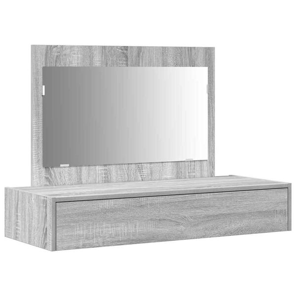 vidaXL Table de Toilette Gris 100 x 40 x 70 cm Bois d'ing&eacute;nierie