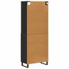 vidaXL Haut Armoire Ch&ecirc;ne noir 69,5 x 34 x 180 cm Bois d'ing&eacute;nierie