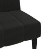 vidaXL Canap&eacute;-lit &agrave; 2 places avec tabouret Noir Tissu microfibre