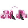 vidaXL Lit mezzanine pour enfants Blanc et rose 79,5 x 200 cm M&eacute;tал