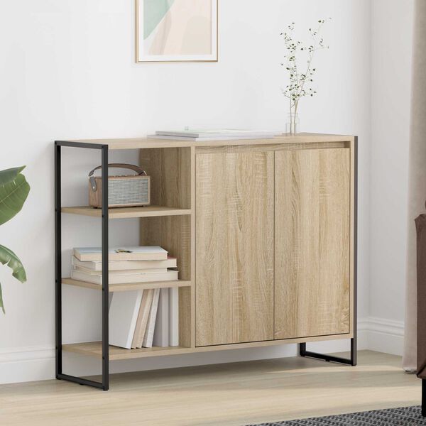 vidaXL Meuble d'appoint Sonoma 96,5 x 30 x 75 cm Bois d'ing&eacute;nierie