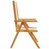 vidaXL Chaises inclinables de jardin lot de 6 beige bois massif acacia
