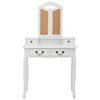 vidaXL Ensemble de coiffeuse avec tabouret Blanc 80x69x141cm Paulownia