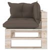 vidaXL Salon palette de jardin 5 pcs avec coussins bois de pin