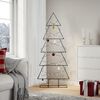 vidaXL Arbre de No&euml;l en m&eacute;tal pour d&eacute;coration noir 150 cm