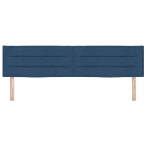 vidaXL T&ecirc;te de lit avec t&ecirc;te de lit Bleu 180 cm Cuir synth&eacute;tique