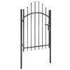 vidaXL Portail de jardin Woerden acier 1x1,25 m noir