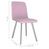 vidaXL Chaises &agrave; manger lot de 2 Rose Velours