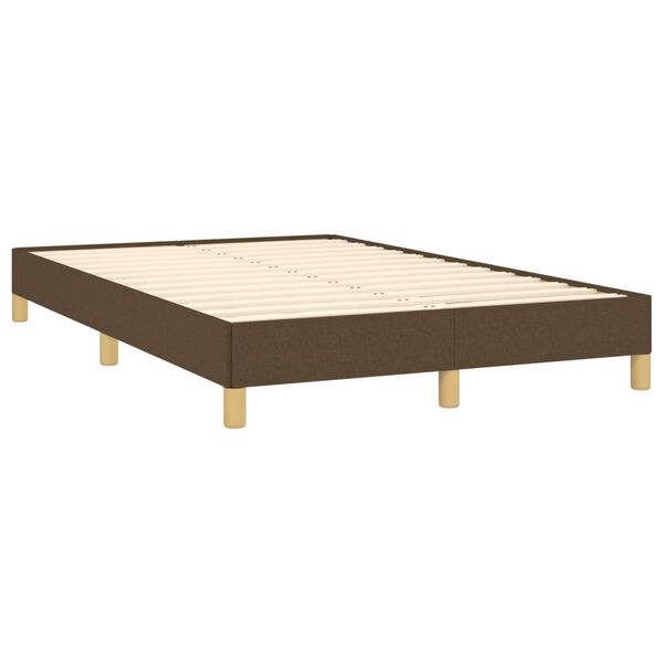 vidaXL Sommier &agrave; lattes de lit et matelas marron fonc&eacute; 120x190cm tissu