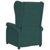 vidaXL Fauteuil inclinable &eacute;lectrique &agrave; oreilles vert fonc&eacute; tissu