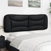 vidaXL Coussin de t&ecirc;te de lit Hvar noir 160 cm similicuir