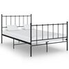 vidaXL Cadre de lit sans matelas noir m&eacute;tal 120x200 cm