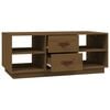 vidaXL Table basse Marron miel 100x50x41 cm Bois massif de pin