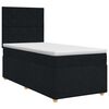 vidaXL Lit boxspring avec matelas Noir 100 x 200 cm Tissu