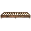 vidaXL Cadre de lit sans matelas ch&ecirc;ne fum&eacute; 140x200 cm bois ing&eacute;nierie