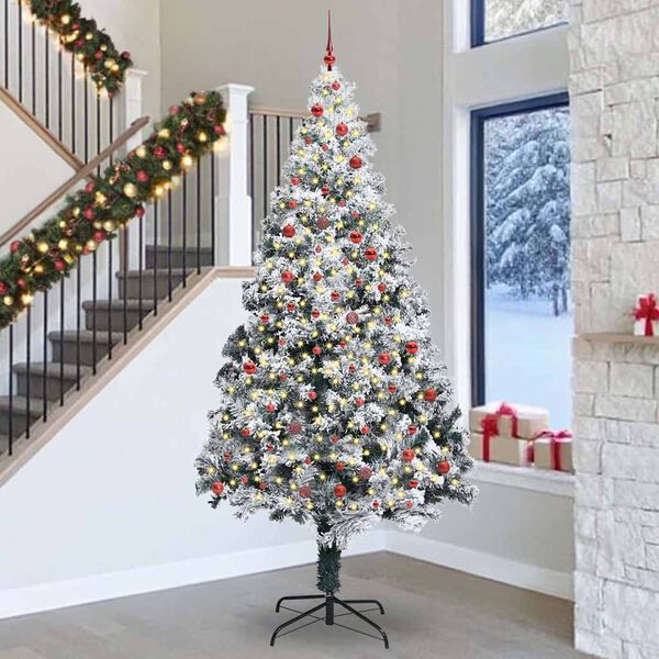 vidaXL Sapin de No&euml;l avec 300 LED avec support Vert 300 cm PVC