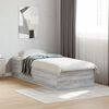 vidaXL Cadre de lit sans matelas sonoma gris 75x190 cm