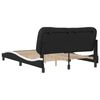 vidaXL Cadre de lit sans matelas Hvar noir et blanc 140x190 cm similicuir