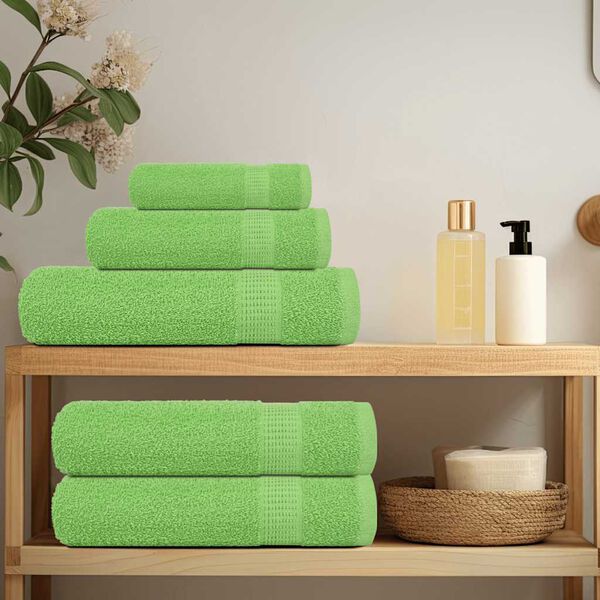 vidaXL Serviettes de douche FROGN 4 pcs vert pomme 70x140 cm 360 g/m&sup2;
