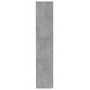vidaXL Armoire de rangement gris b&eacute;ton 80x35,5x180cm bois d'ing&eacute;nierie