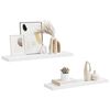 vidaXL &Eacute;tag&egrave;res murales flottantes 2 pcs blanc 90x23,5x3,8 cm MDF