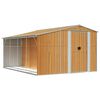 vidaXL Abri de jardin marron clair 277x365,5x179 cm acier galvanis&eacute;