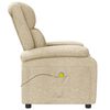 vidaXL Fauteuil de massage Crème Tissu