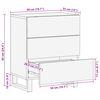 vidaXL Cabinet de chevet Noyer 50 x 33 x 62 cm Bois d'acacia massif
