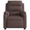vidaXL Fauteuil inclinable &eacute;lectrique Marron fonc&eacute; Tissu