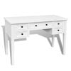 Bureau blanc &agrave; 5 tiroirs