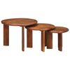 vidaXL Tables basses gigognes 3 pcs Marron miel Bois de mangue massif
