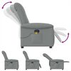 vidaXL Fauteuil de massage inclinable Gris clair Tissu