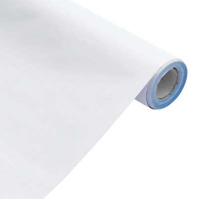 vidaXL Autocollant auto-adhésif pour meuble blanc mat 90x500 cm PVC