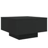 vidaXL Table basse avec lumières LED noir 55x55x31 cm