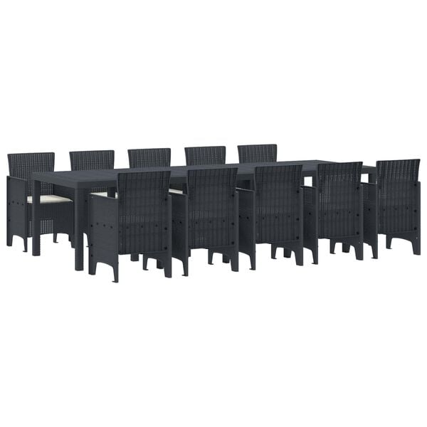 vidaXL Ensemble de salle à manger pour jardin avec coussin 11 pcs