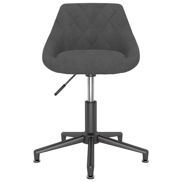 vidaXL Chaises pivotantes &agrave; manger lot de 6 gris fonc&eacute; velours