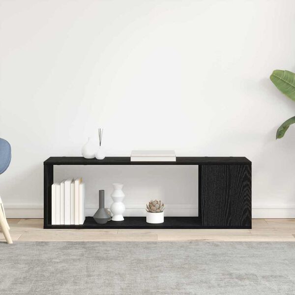 vidaXL Ensemble meuble TV Noir 100 x 24 x 63 cm Bois d'ing&eacute;nierie