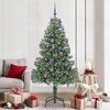 vidaXL Sapin de No&euml;l avec 300 LED avec support Vert 210 cm PVC