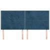 vidaXL T&ecirc;te de lit Bleu fonc&eacute; 180 x 5 x 118/128 cm Velours