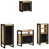 vidaXL Ensemble de mobilier de salle de bain avec étagère 4 pcs