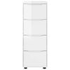 vidaXL Armoire de rangement Blanc brillant 40 x 48 x 105 cm