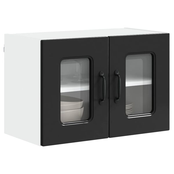 vidaXL Armoire de cuisine Kalmar 2 pcs Noir 60 x 31 x 40 cm