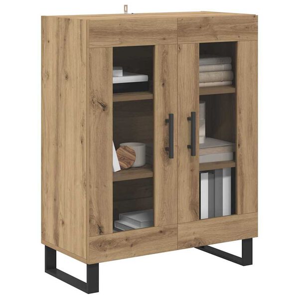 vidaXL Buffet Ch&ecirc;ne artisanal 69,5 x 34 x 90 cm Bois d'ing&eacute;nierie