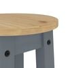vidaXL Tabourets de bar lot de 2 gris bois massif de pin
