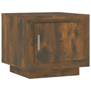 vidaXL Table basse ch&ecirc;ne fum&eacute; 51x50x45 cm bois d'ing&eacute;nierie