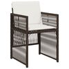 vidaXL Ensemble &agrave; manger de jardin et coussins 9 pcs marron poly rotin