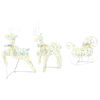 vidaXL Rennes LED 3 pc 60 LED Blanc chaud 44 x 18 x 65,5 cm PET
