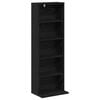 vidaXL Meuble CD Ch&ecirc;ne noir 33 x 23,5 x 97,5 cm Bois d'ing&eacute;nierie