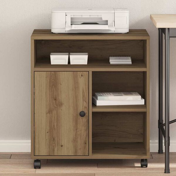 vidaXL Support d'imprimante chêne artisanal 60 x 50 x 67 cm