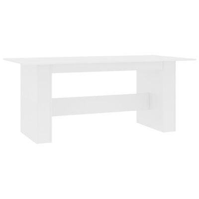 vidaXL Table à manger Blanc 180x90x76 cm Bois d’ingénierie